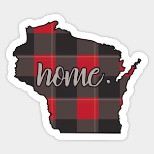 Wisconsin Home Buffalo Check Plaid Sticker